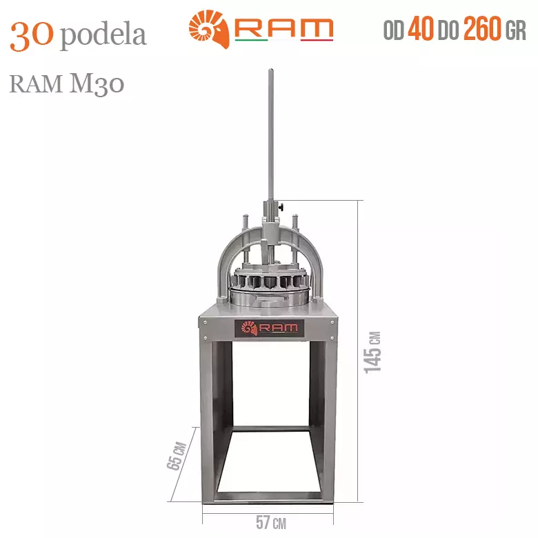 Delilica za testo rucna RAM M30