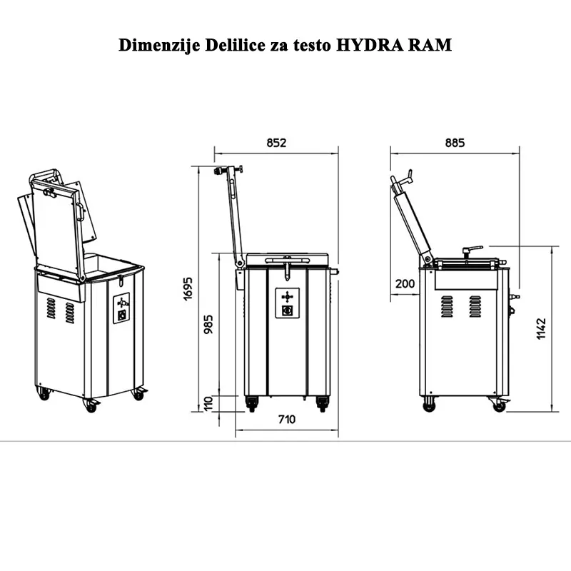Delilica za testo Hidraulicna HYDRA RAM