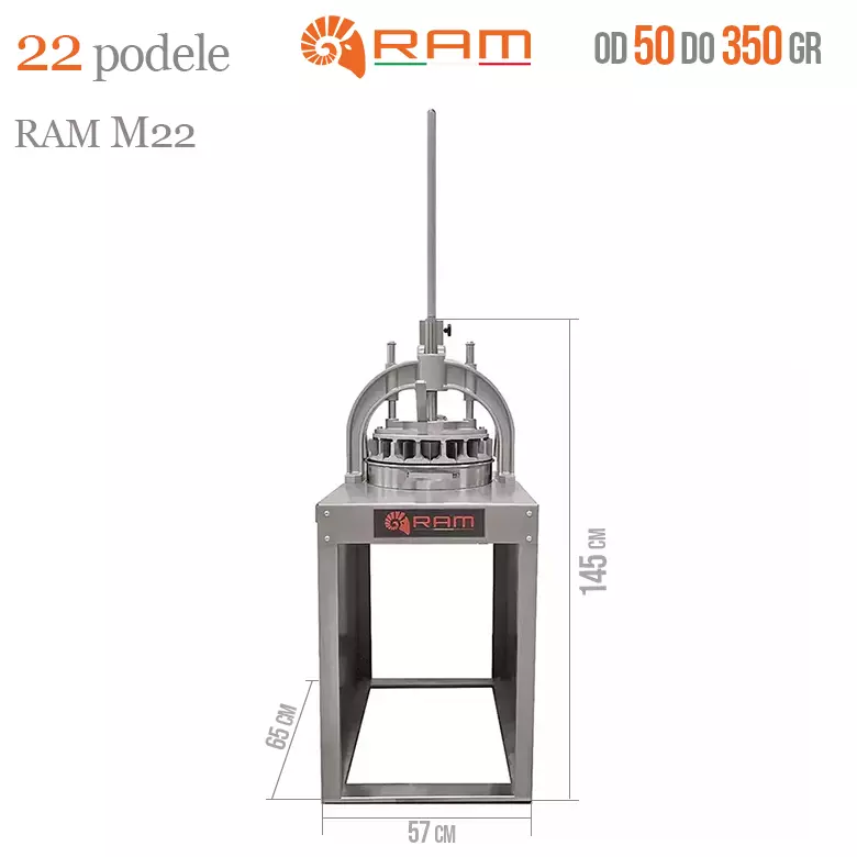 Delilica za testo rucna RAM M22