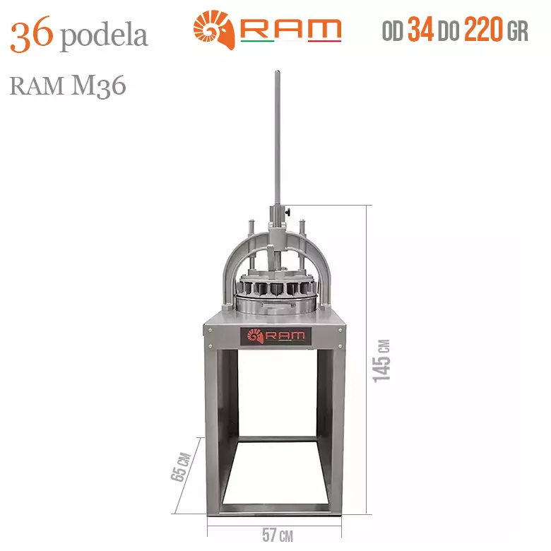 Delilica za testo rucna RAM M36