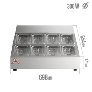 Salatara vitrina za priloge 8 ukusa Italy Line PINRTR-8